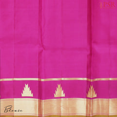 Coral Pink Fancy Kanchipuram Silk Saree