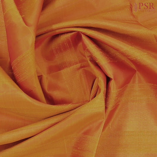 Marmalade Orange Jute Soft Silk Saree