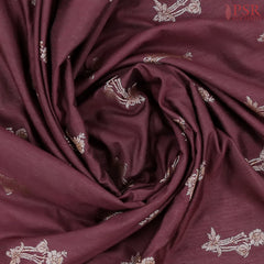 Dark Burgundy Raw Silk Banaras Saree