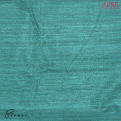 Dark Turquoise Semi Tussar Saree