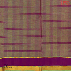 Chartreuse Green Mangalagiri Cotton Saree