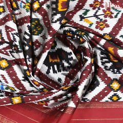 Grey Pochampally Silk Ikat Saree