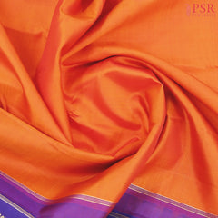 Saffron Kanchipuram Silk Saree