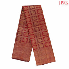 Maroon Kanchipuram Jacquard Silk Saree