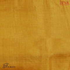 Shades Of Mustard Banaras Tussar Silk Saree