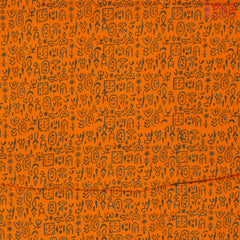 Orange Cotton Print Running Material