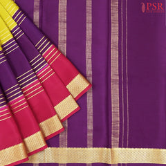 Chartreuse Green Mysore Silk Saree