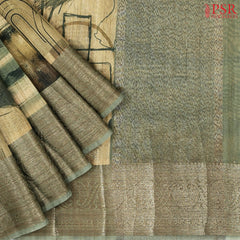 Olive Semi Dupion Saree