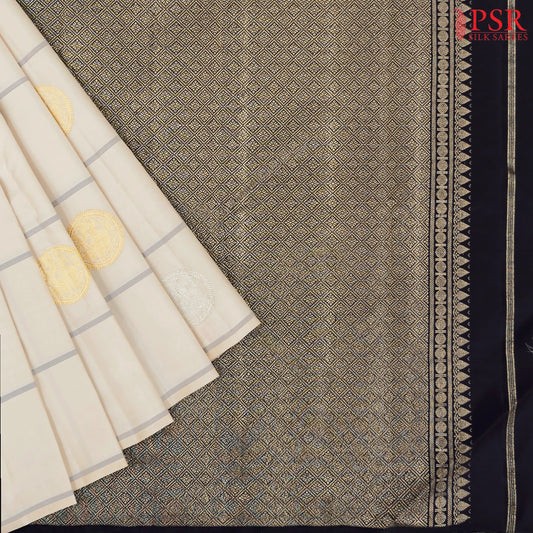 Cosmic Beige Kanchipuram Silk Saree