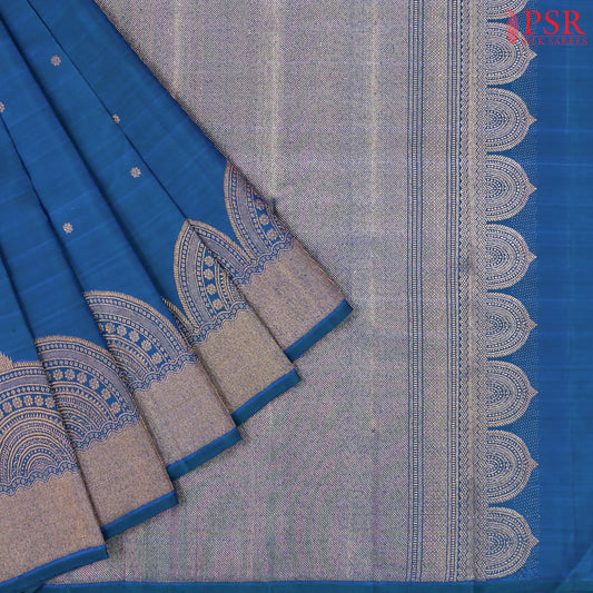 Yale Blue Kanchipuram Silk Saree