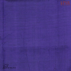 Off White & Royal Blue Cotton Silk Saree