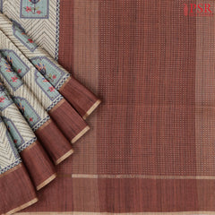 Royal Beige Semi Tussar Saree