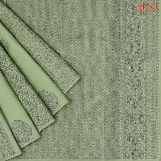 Pistachio Green Kanchipuram Silk Saree