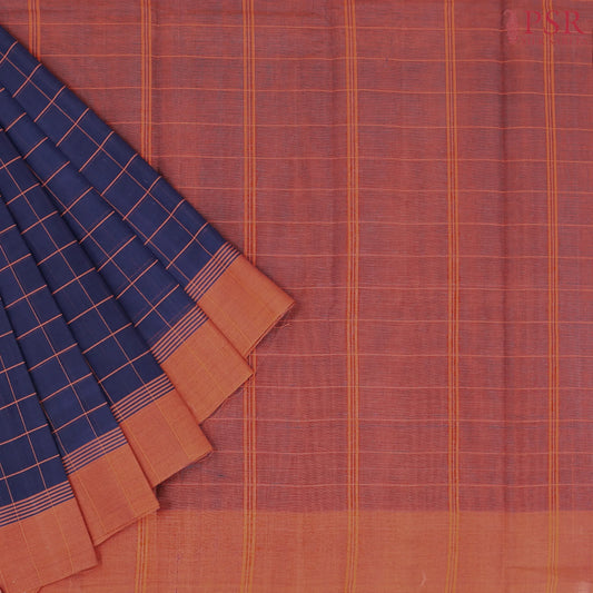 Dark Blue Kanchi Cotton Saree