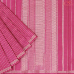 Raspberry Pink & Tiffany Blue Kanchipuram Half & Half Silk Saree