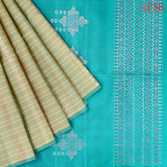 Pastel Olive Soft Silk Saree