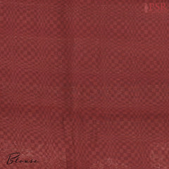 Beige & Maroon Chanderi Silk Cotton Saree