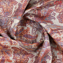 Grey & Purple Kota Saree