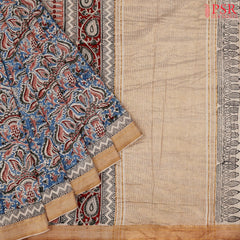 Steel Blue Mangalagiri Cotton Saree