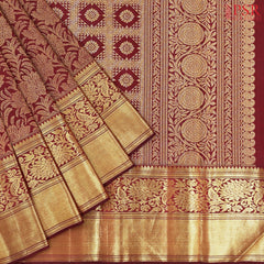 Maroon Bridal Kanchipuram Silk Saree