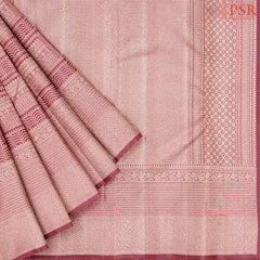 Dark Onion Purple Kanchipuram Jacquard Silk Saree