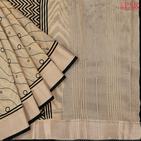 Tan Beige Asssam Saree