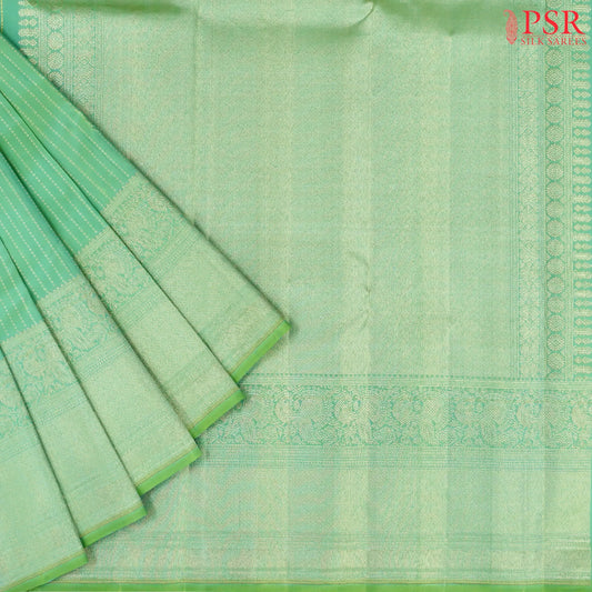 Light Spring Green Kanchipuram Silk Saree