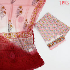 Cherry Blossom Pink Pure Cotton Dress Material