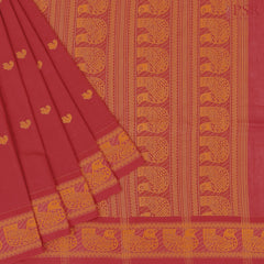Persian Red Byloom Cotton Saree