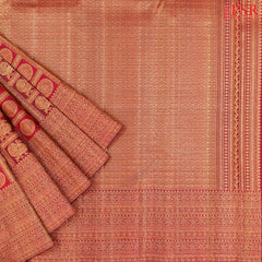 Maroon Kanchipuram Jacquard Silk Saree