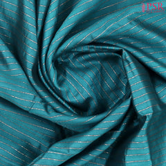 Dark Peacock Blue Chiniya Silk Saree