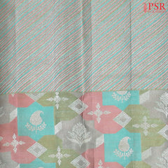 Steel Grey Kanchipuram Jacquard Tissue Silk Saree