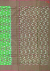 Parakeet Green Ikkat Cotton Saree