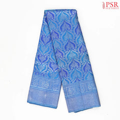 Maya Blue Kanchipuram Jacquard Silk Saree