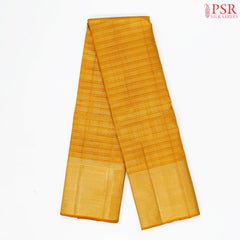 Amber Yellow Kanchipuram Silk Saree