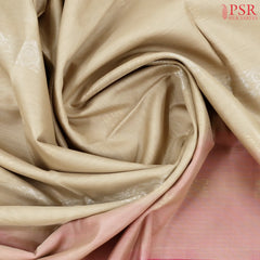 Tussar Beige Silk Cotton Saree