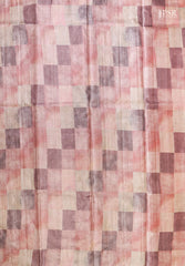 Dusty Mauve Kadhi Tussar Silk Saree