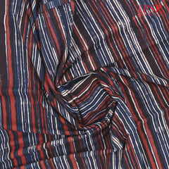Blue & Red Dabu Print Running Material