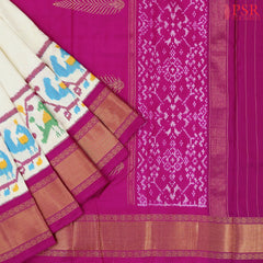 Pearl Beige Pochampally Silk Saree