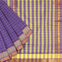 Violet Mangalagiri Cotton Saree
