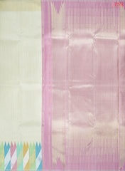 Cream Beige Kanchipuram Silk Saree