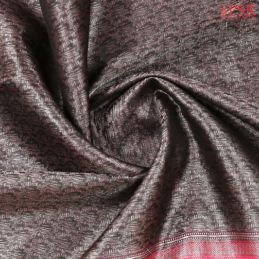 Dark Fossil Grey Kanchipuram Silk Saree