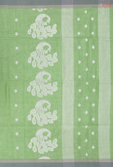 Pistachio Green Byloom Cotton Saree