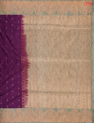 Dark Purple Jute Art Silk Saree