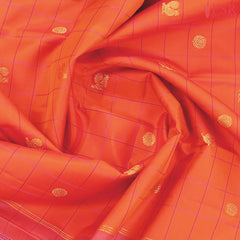 Saffron Kanchipuram Silk Saree