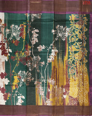 Beige Tussar Silk Saree