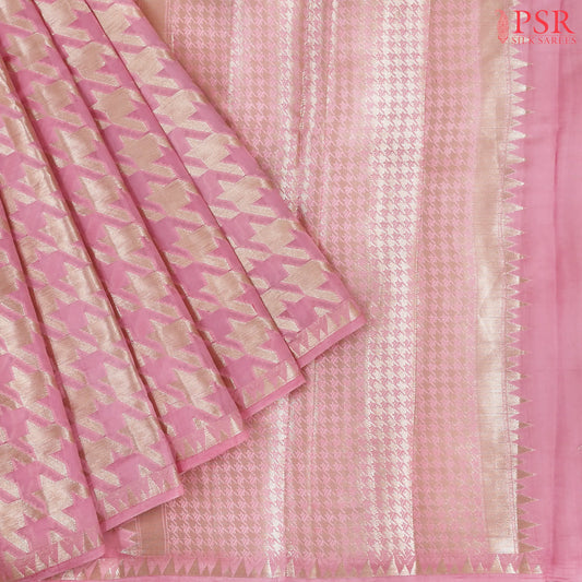Light Pink Banaras Silk Saree