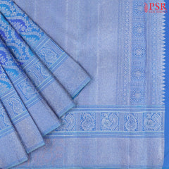 Maya Blue Kanchipuram Jacquard Silk Saree