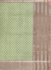 Khaki Green Assam Saree