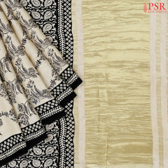 Parchment Beige Modal Silk Saree